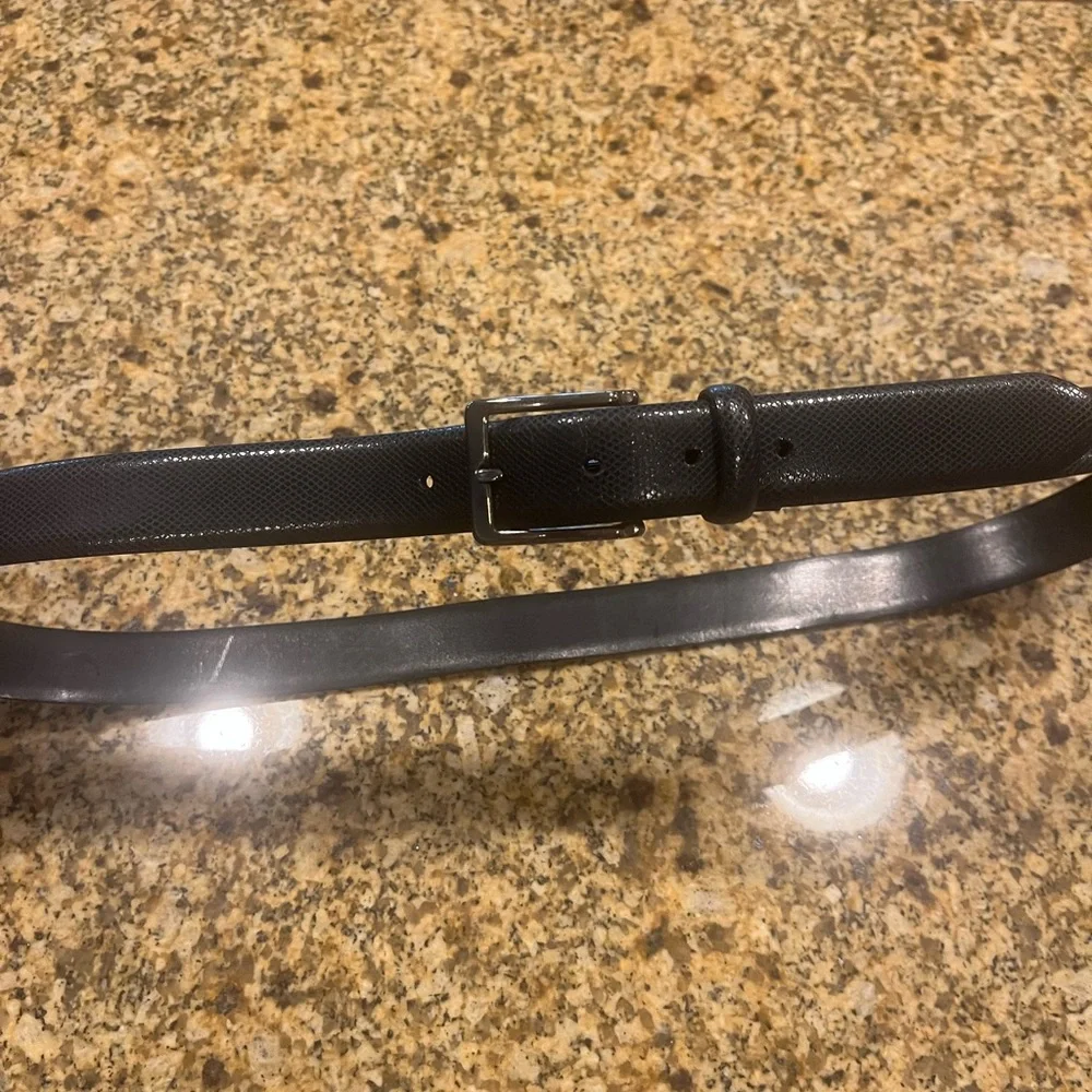 Vintage Men’s Black Leather Boston Basketweave Duty Belt • Measurements• Size 34